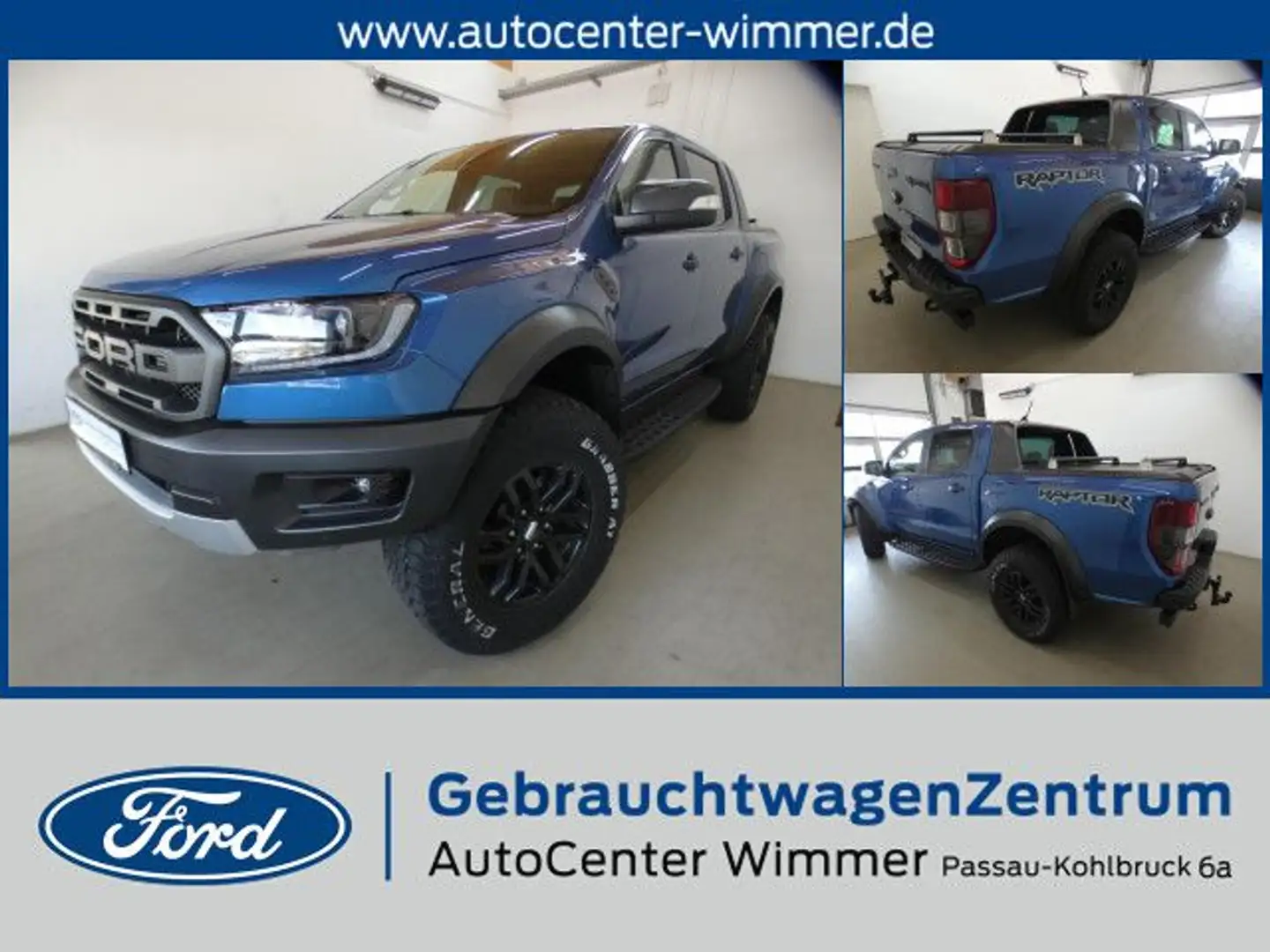 Ford Ranger Raptor  DOKA  4x4  AHK  STHZG Blauw - 1