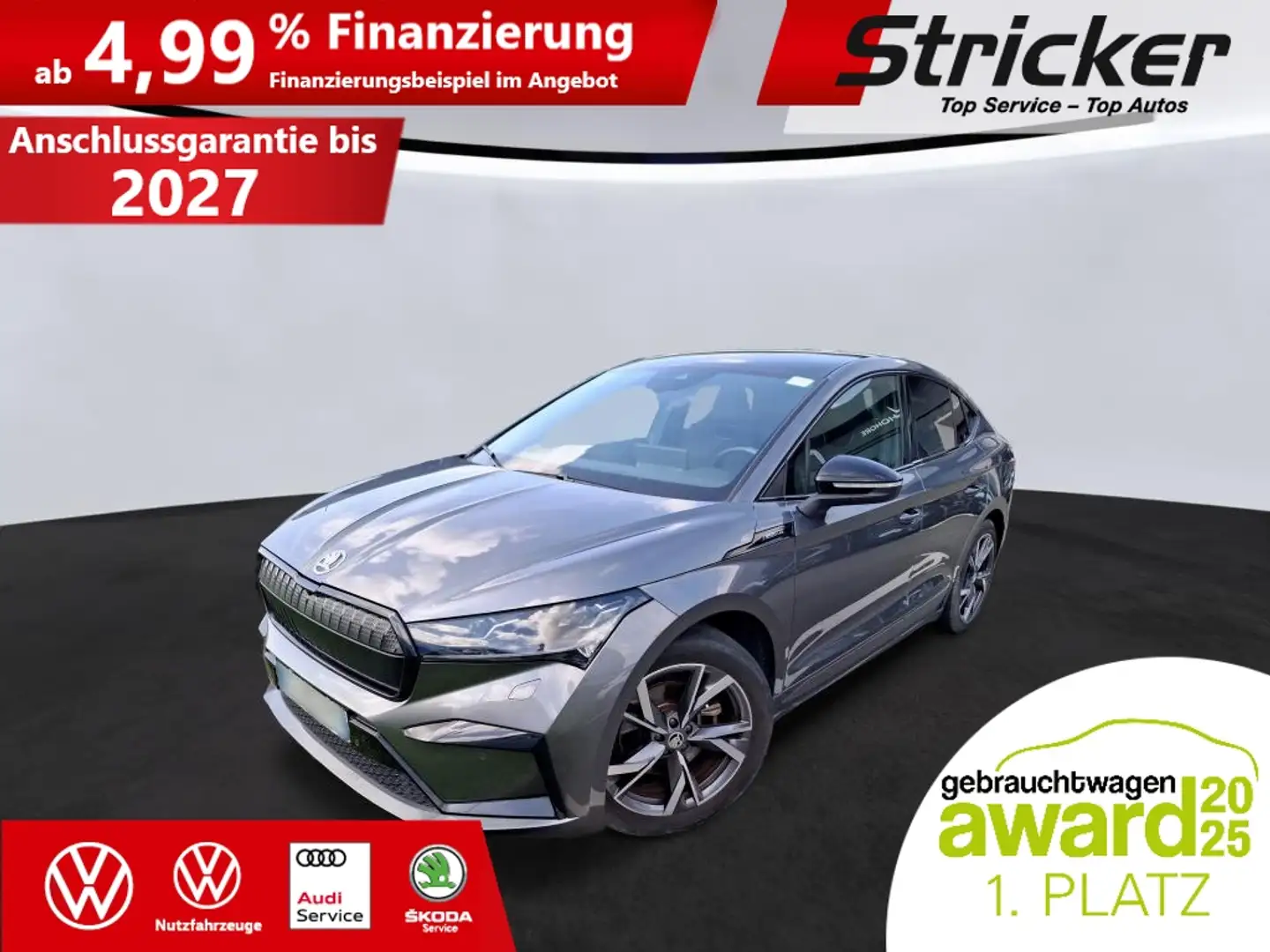 Skoda Enyaq iV80 Coupe Sportline 392,-ohne Anzahlung Pano Mat Grau - 2