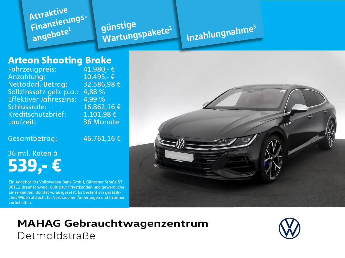 Volkswagen Arteon R 2.0 TSI 4Mot Leder AHK I Grau - 1