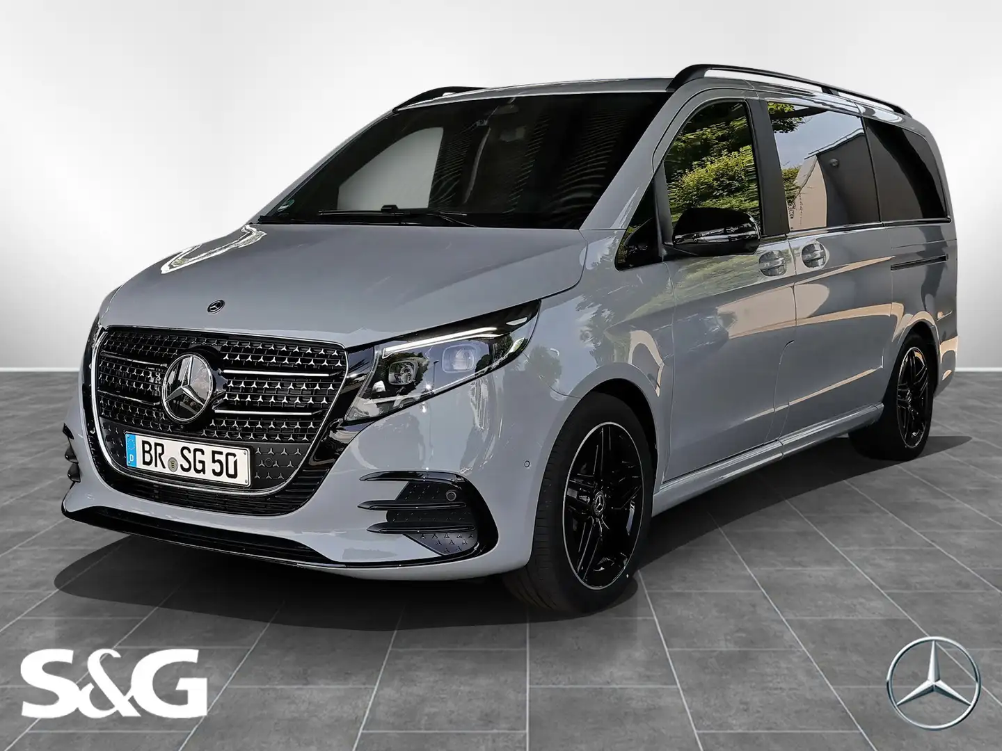 Mercedes-Benz V 300 d AVANTGARDE Lang AMG Pano+M-LED+MBUX+360° Grau - 1