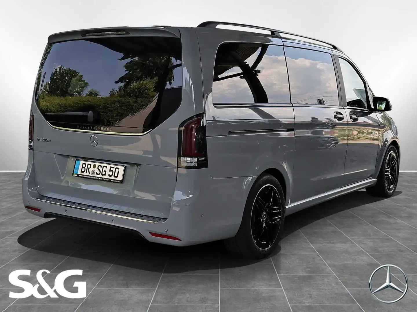 Mercedes-Benz V 300 d AVANTGARDE Lang AMG Pano+M-LED+MBUX+360° Grau - 2