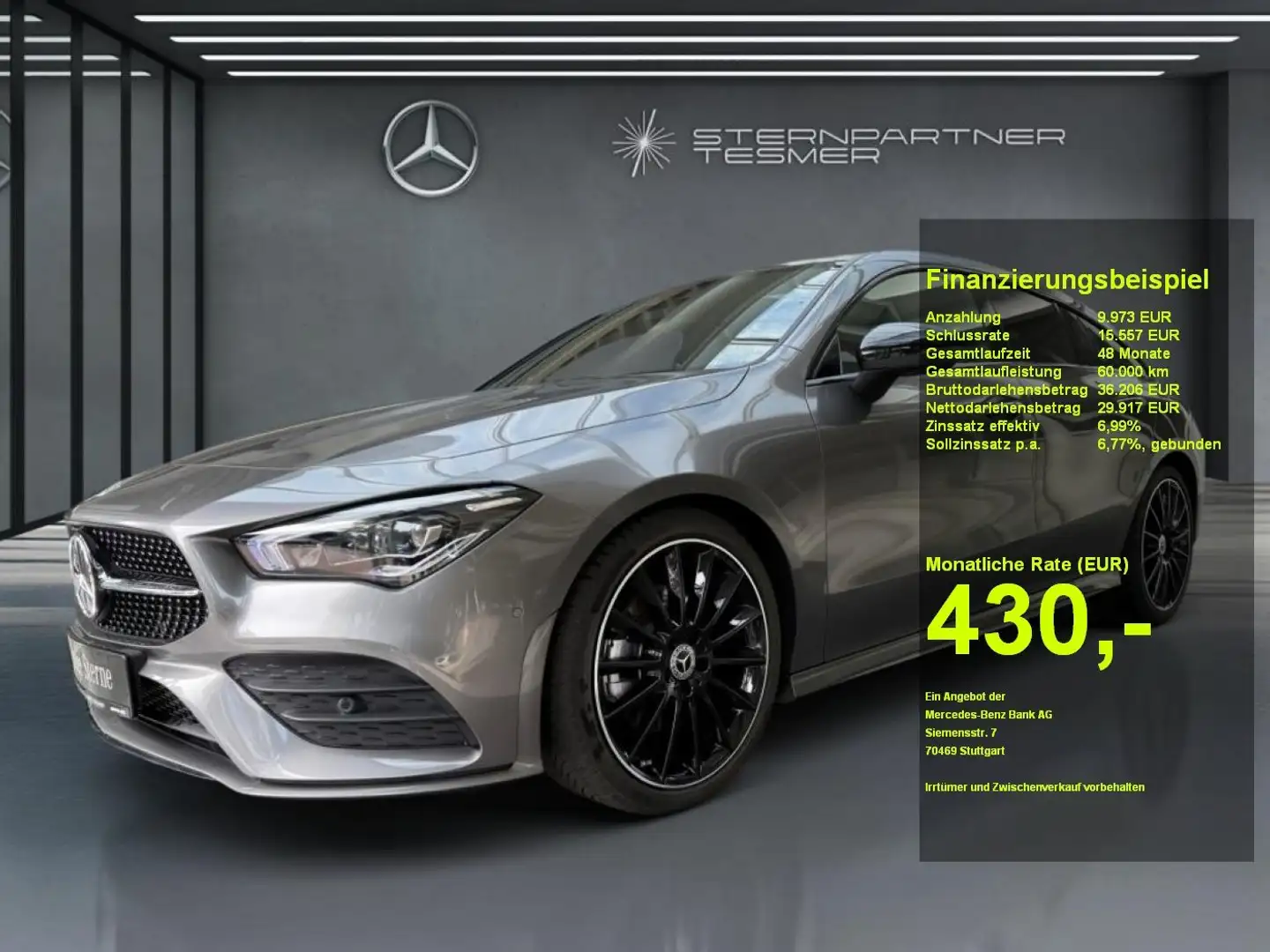 Mercedes-Benz CLA 220 CLA 220 d SB AMG+NIGHT+PANO+AHK+AMBIENTE+LEDER Grijs - 1
