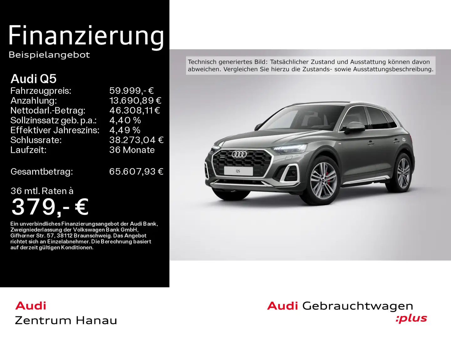 Audi Q5 55 TFSIe S-LINE*MATRIX*AHK*LUFT*HUD*NAVI-PLUS Grijs - 1