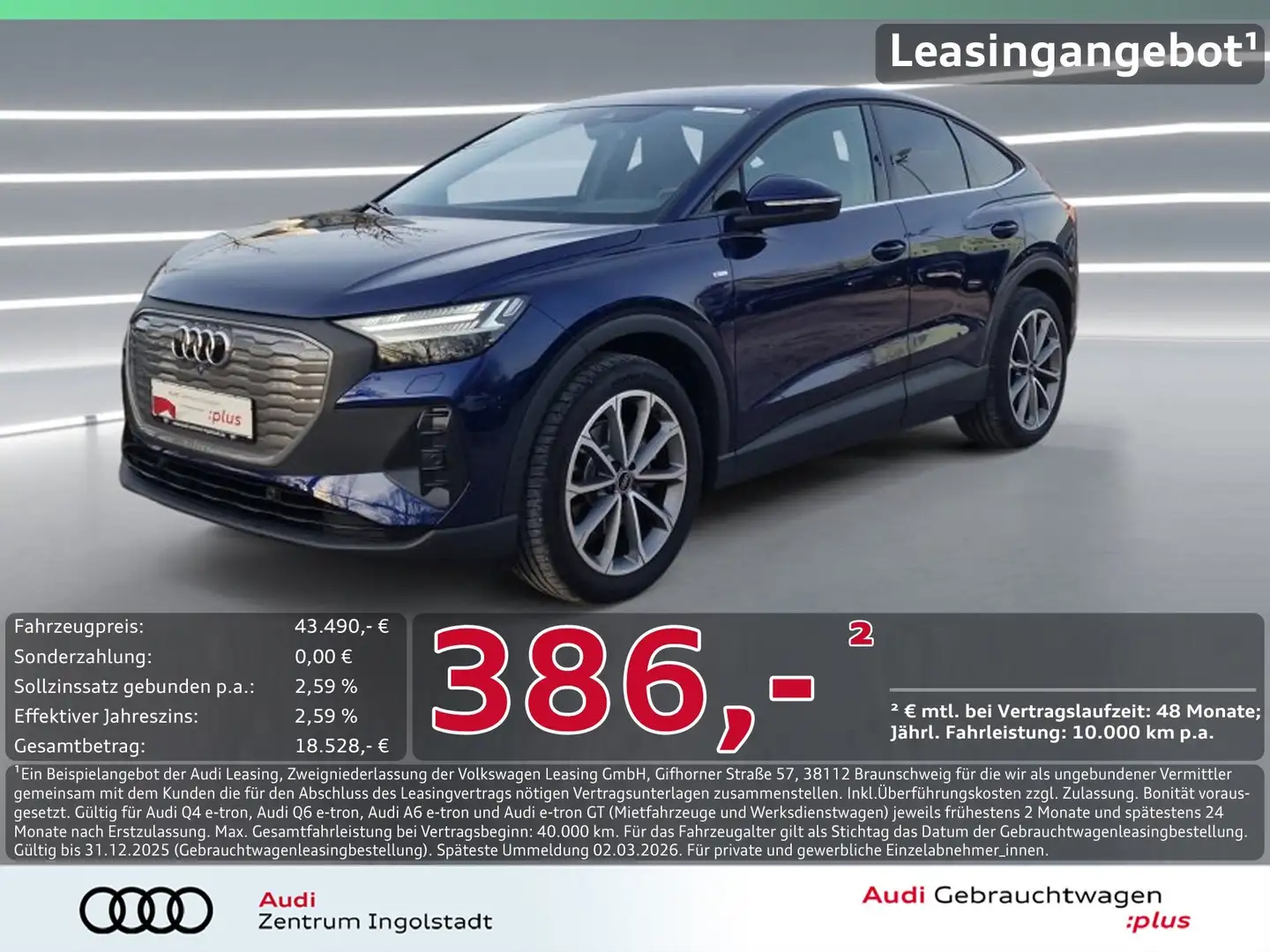 Audi Q4 e-tron Q4 Sportback e-tron 35 NAVI PRO MATRIX AHK 20" Blau - 1