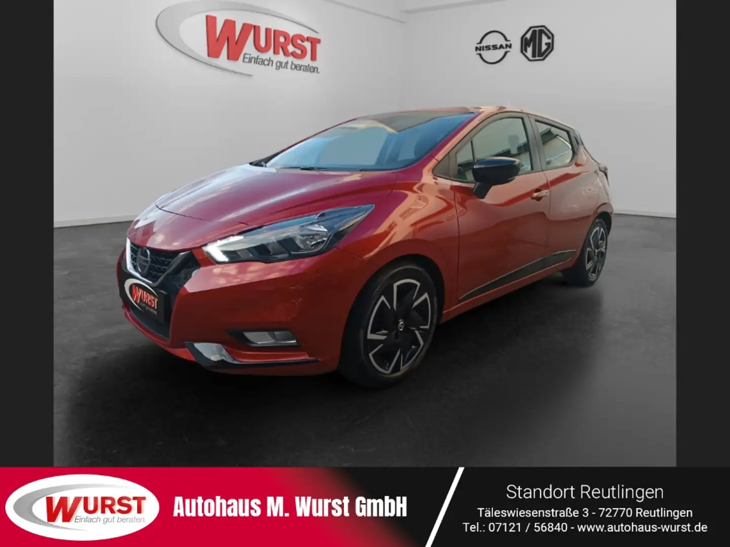 Nissan Micra 1.0 N-Design Automatik Navi EPH Rot - 1