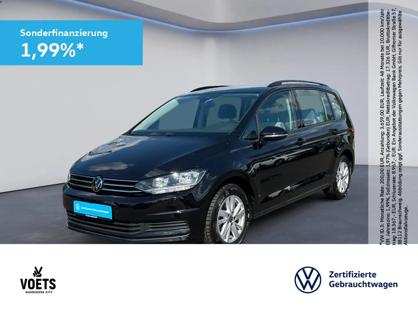 Volkswagen Touran 1,5 TSI Comfortline NAVI+DIGICOCKPIT+ACC+SITZHEIZ Negro - 1