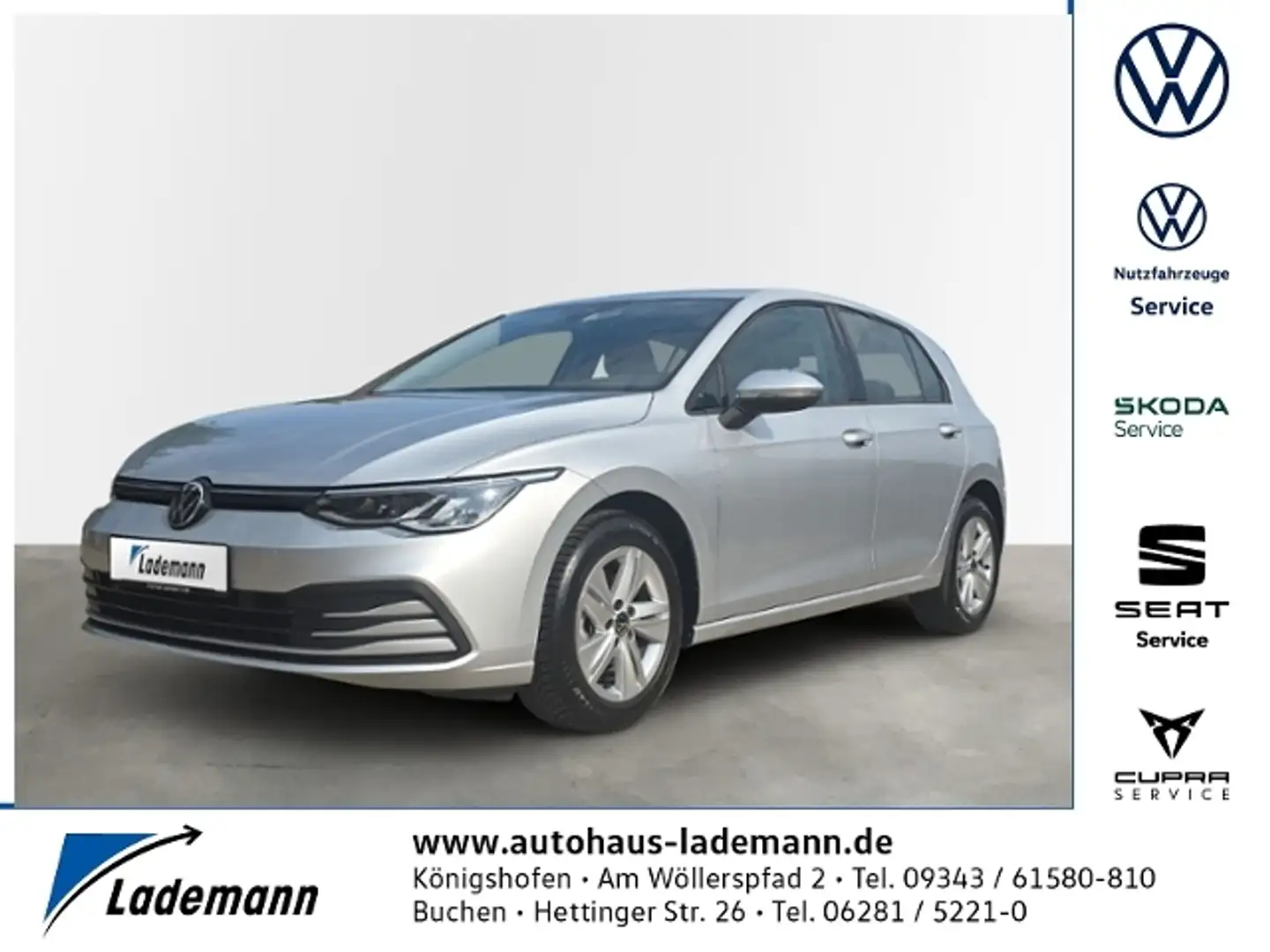 Volkswagen Golf VIII 1.5 TSI Life LED+NAVI+KLIMAAUT+PDC+SHZ Silber - 1
