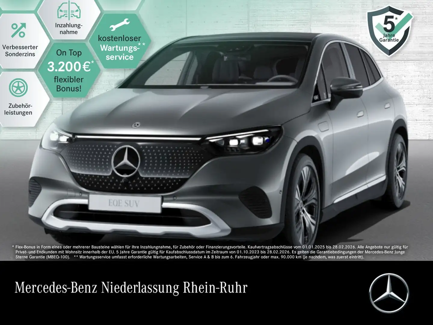 Mercedes-Benz EQE SUV EQE 350 AVANTG+PANO+360+AHK+BURMESTER+SITZKLIMA Grau - 1