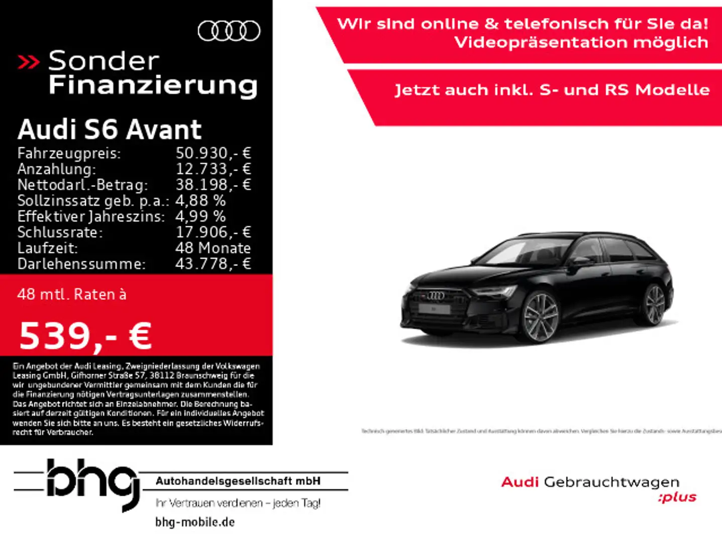 Audi S6 TDI quattro AHK Matrix Standhzg Pano Schwarz - 1
