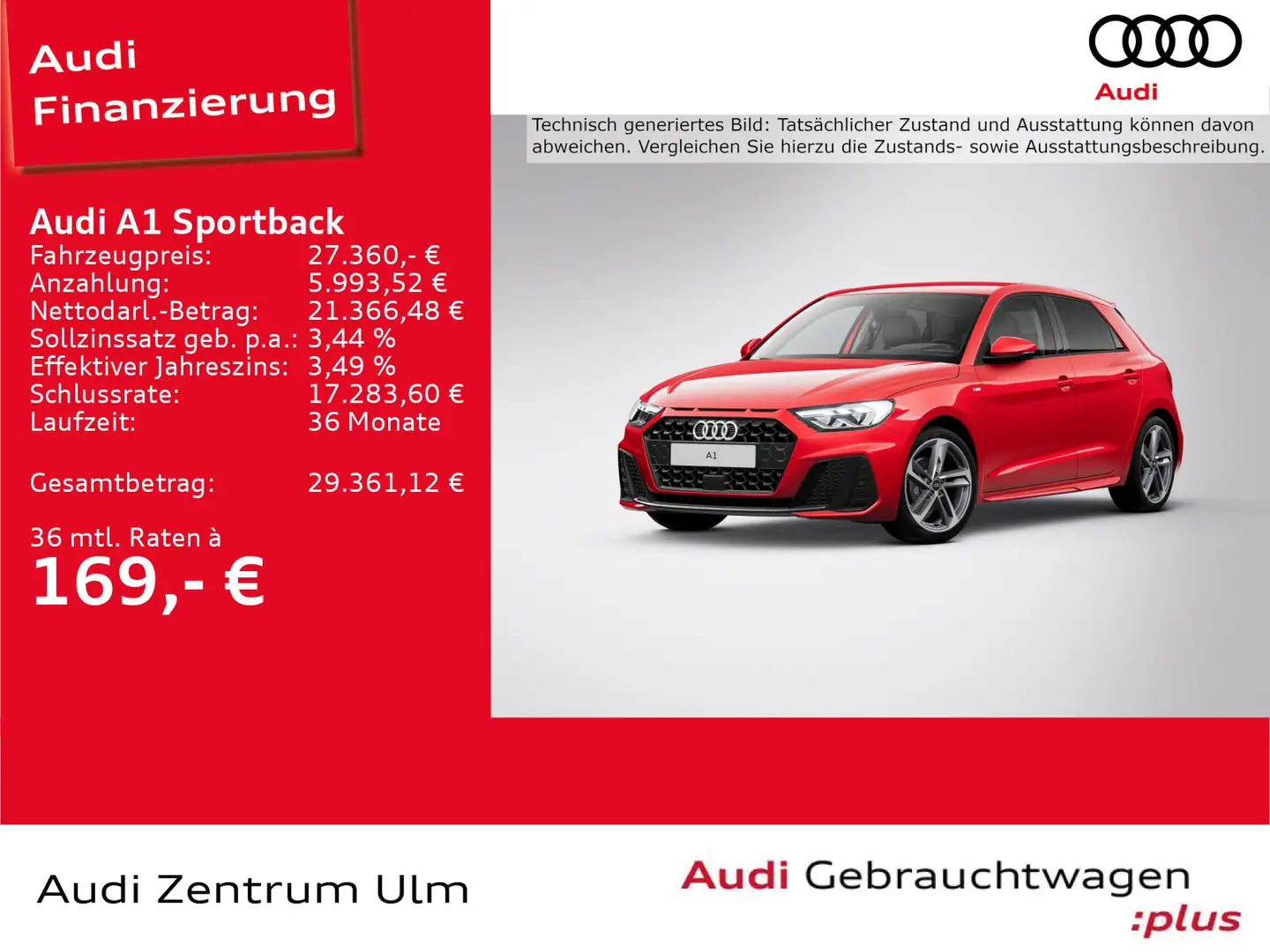 Audi A1 S-Line 30 TFSI 17 LED LEDER NAVI Rot - 1