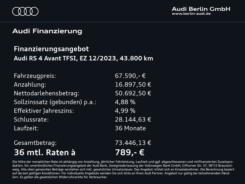 Audi RS4 tiptr. MATRIX NAVI RFK VIRTUAL B&O — photo 3