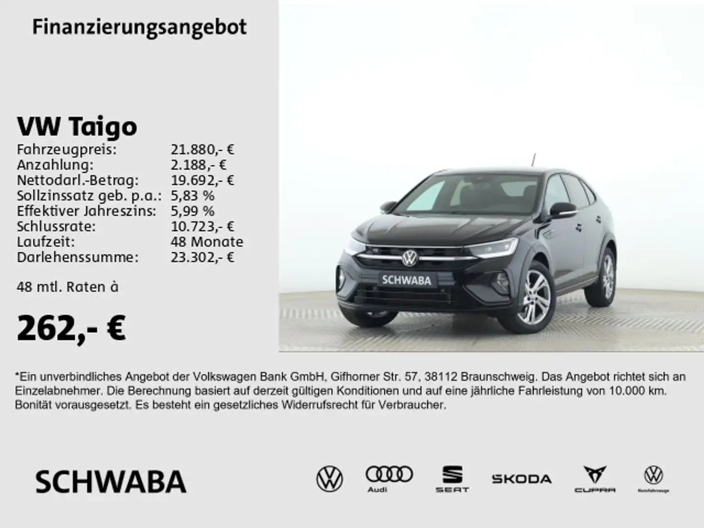 Volkswagen Taigo R-Line 1.5 TSI DSG ACC*AHK*PANO*MATRIX*17* Siyah - 1