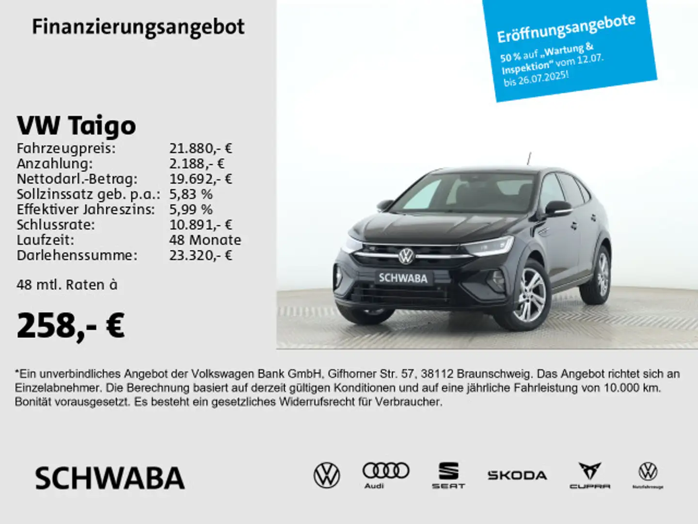 Volkswagen Taigo R-Line 1.5 TSI DSG ACC*AHK*PANO*MATRIX*17* Nero - 1