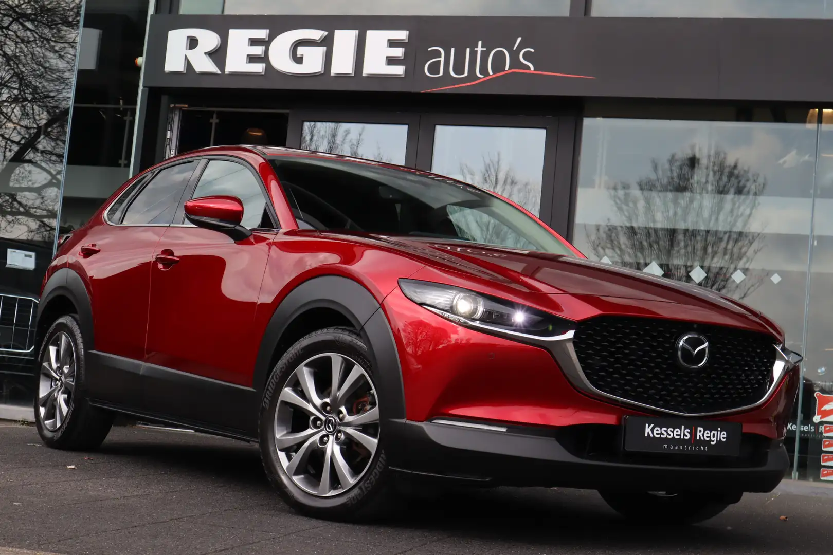 Mazda CX-30 2.0 e-SkyActiv-X M Hybrid Luxury Leer Navi 360view Rood - 1