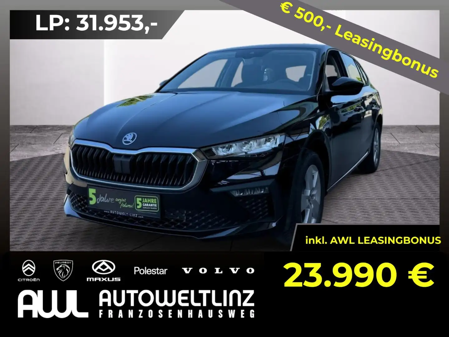 Skoda Scala 1.0 TSI Selection LED+SHZ+2xKlima Schwarz - 1