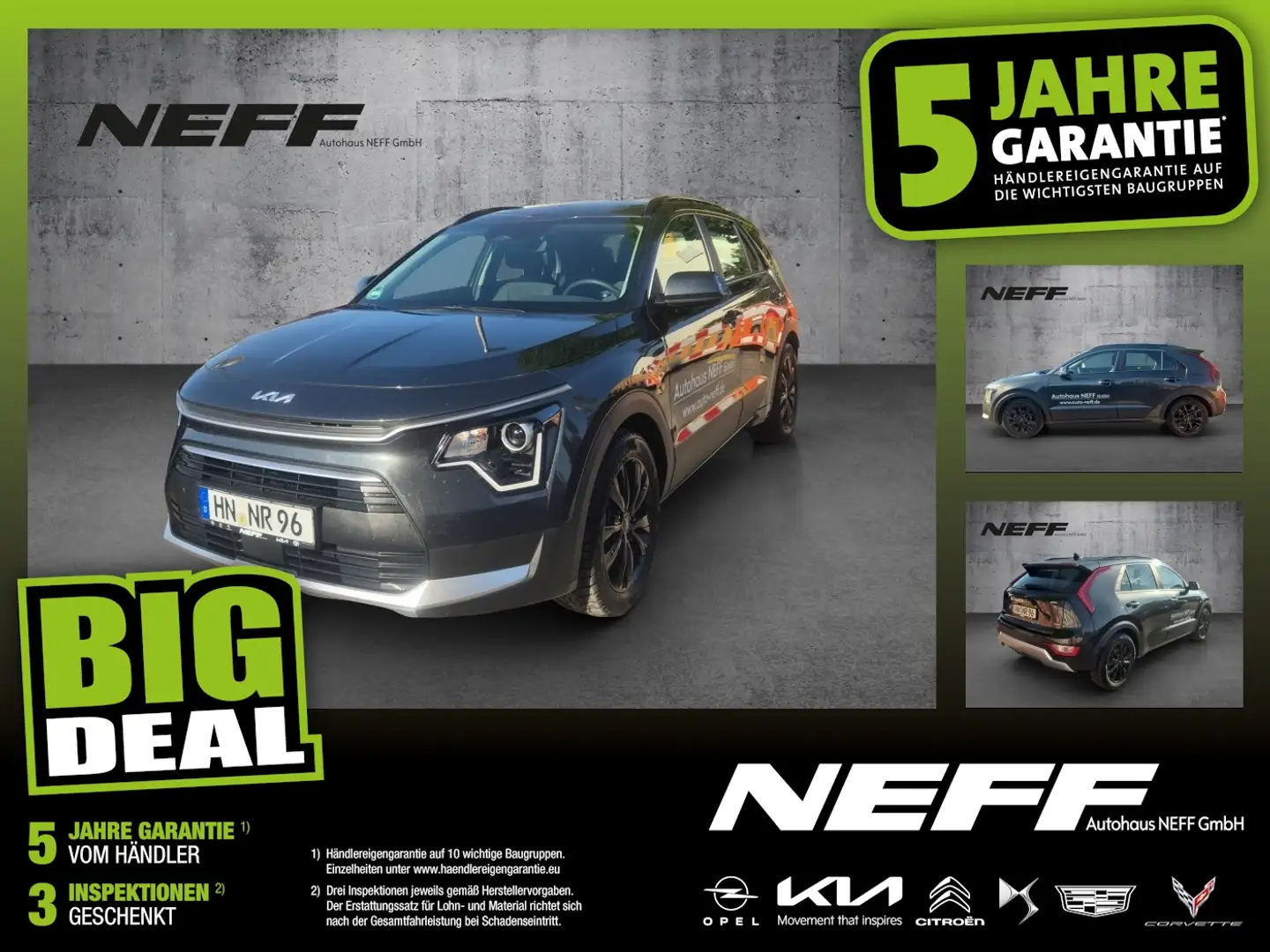 Kia Niro 1.6 Edition 7 ACC Navi FLA SpurH LM PDC Grijs - 1