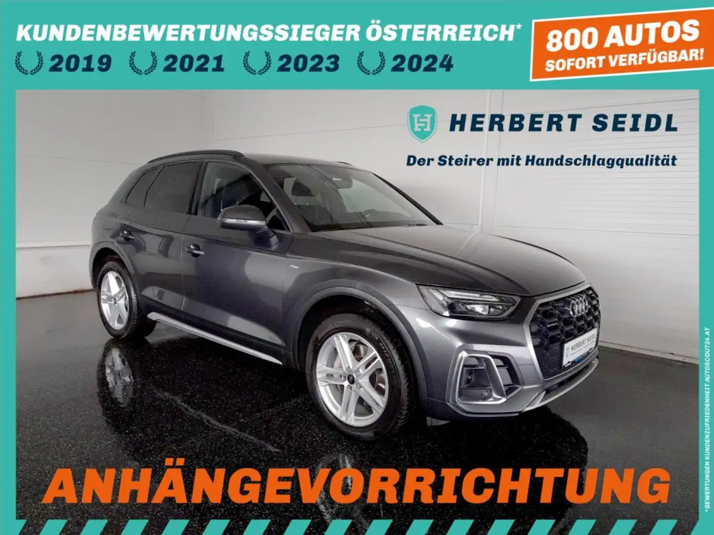 Audi Q5 S-LINE 55 TFSIe PHEV S-tr *VOLL LED / NAVI / VIRTUELL / AHV / TEILLEDER / 3-ZONEN KLIMA / E-KLAPPE* Grau - 1