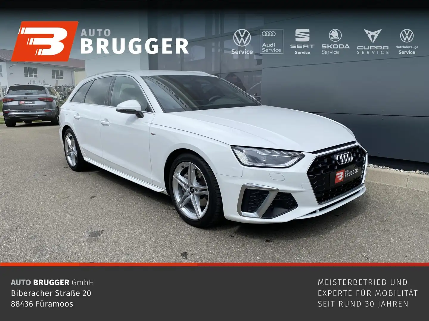 Audi A4 Avant 40 TDI quattro S line NAVI AHK MATRIX ACC Weiß - 1