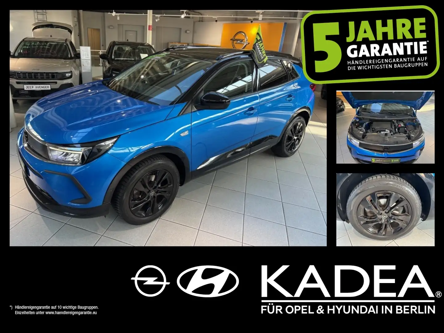 Opel Grandland 1.2 Navi,LED,PDC,AGR,Kamera,L+Sitzhzg Blau - 1