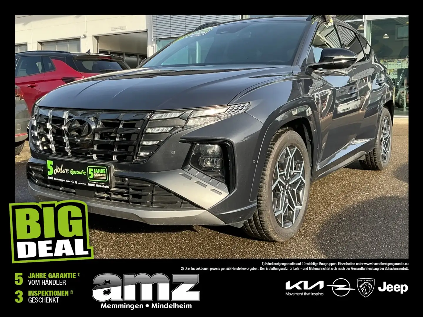 Hyundai TUCSON 1.6 T-GDI N Line ACC+LED+Navi+SHZ+360+LM Grijs - 1