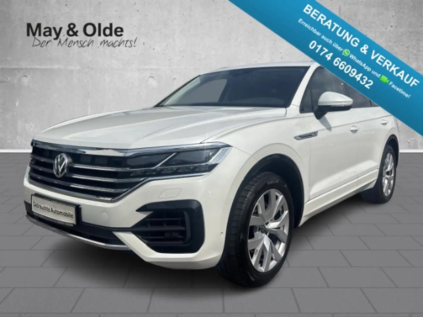 Volkswagen Touareg 3.0 TDI 4Motion Aut R-Line AHK Navi Pano Weiß - 1