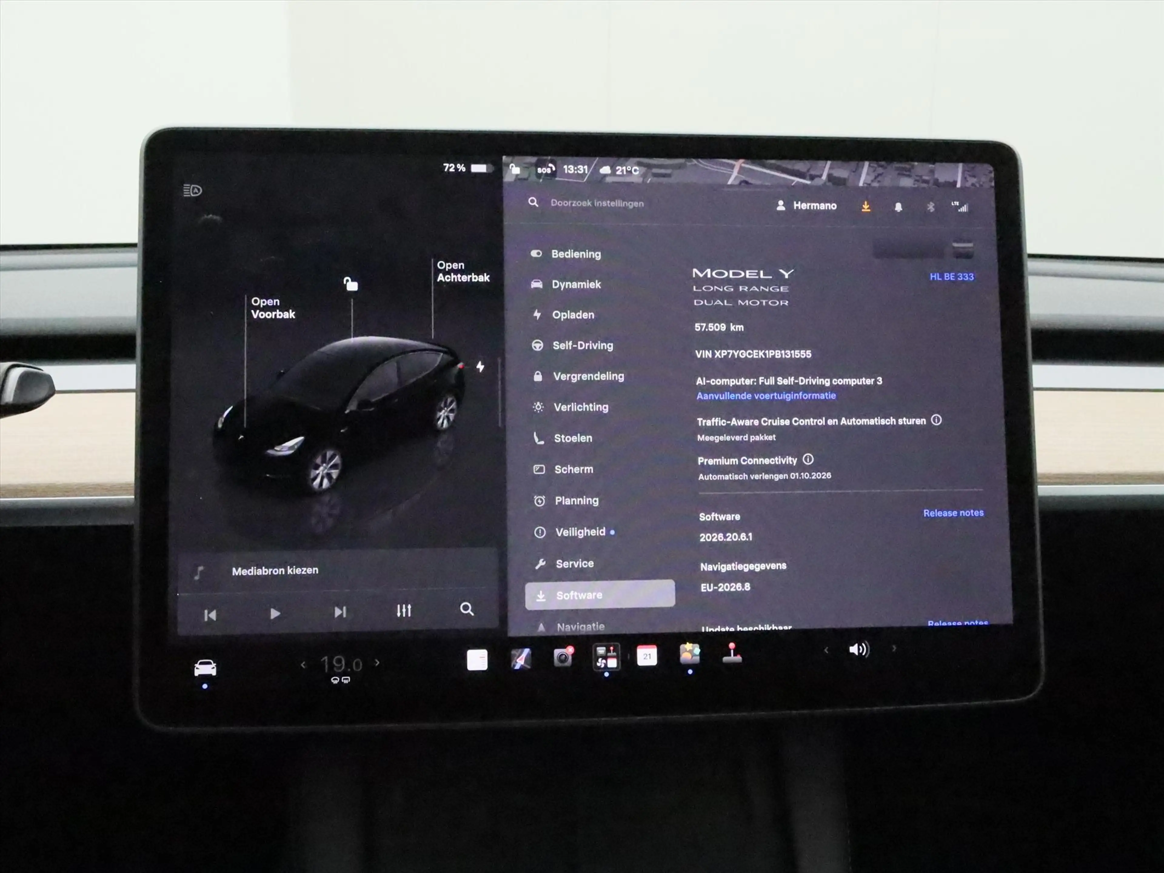 Tesla Model Y Long Range AWD 75kWh 351pk 94.4% SoH [ TREKHAAK+AM — photo 26