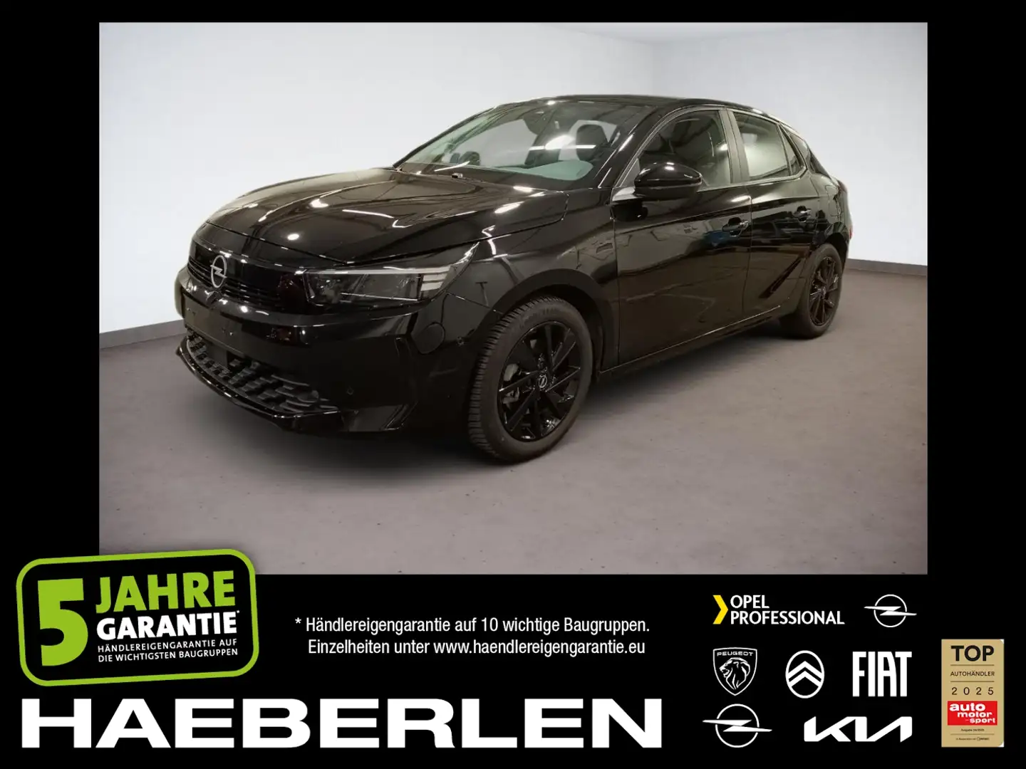 Opel Corsa F 1.2 Turbo Edition LED+SHZ+LM+PDC+SpurW Negro - 1