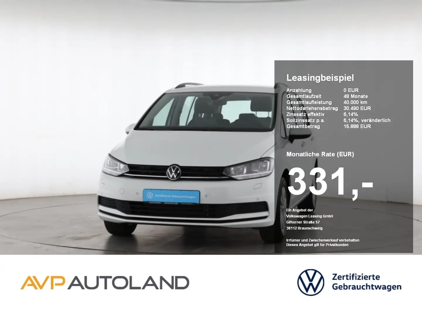 Volkswagen Touran 1.5 TSI Comfortline | NAVI | 7-Sitzer | Weiß - 1