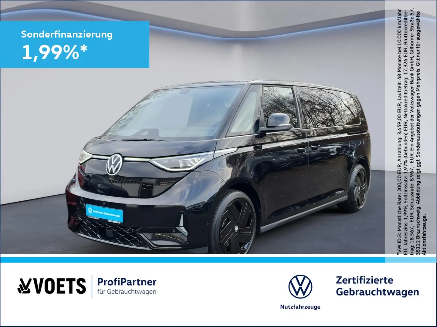 Volkswagen ID. Buzz ID.Buzz GTX 250kW 4Motion ACC+PDC+RearView Schwarz - 1