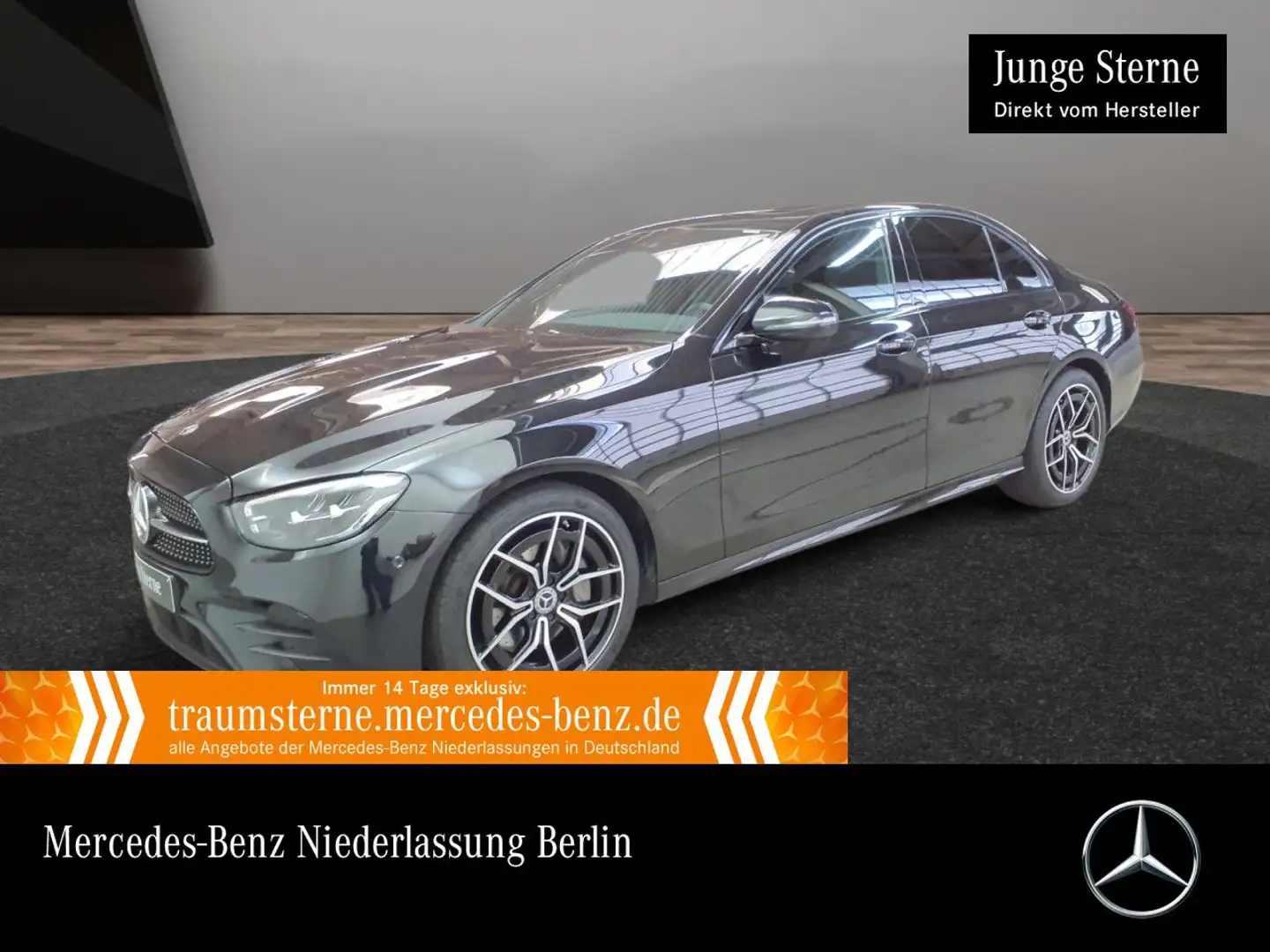 Mercedes-Benz E 220 d AMG+NIGHT+LED+BURMESTER+KAMERA+19"+SPUR+9G Schwarz - 1