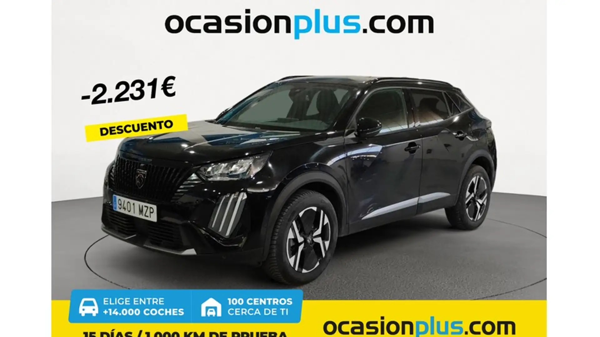 Peugeot 2008 Hybrid 136 Allure eDCS6 Noir - 1