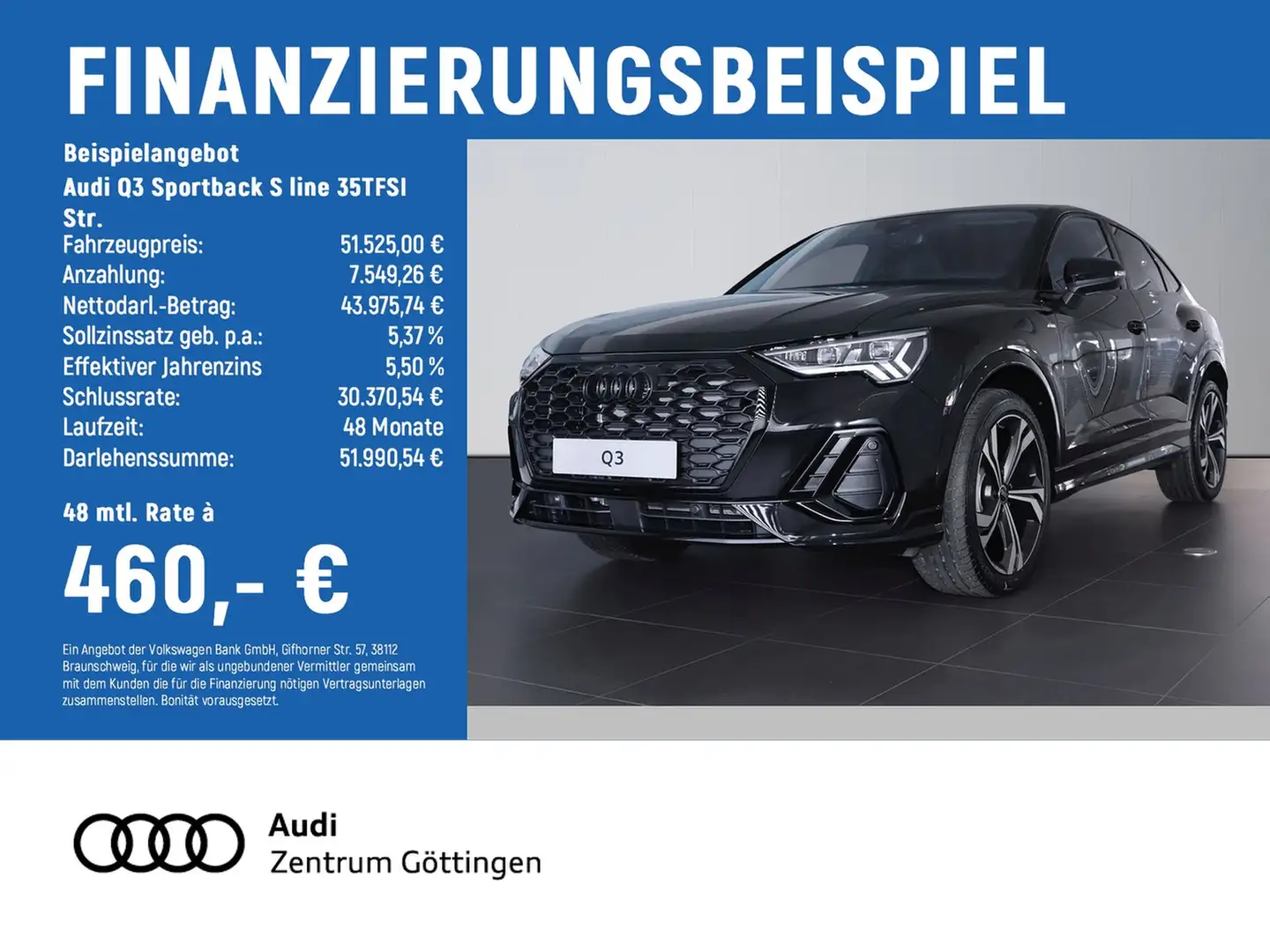 Audi Q3 Sportback S line 35TFSI Str. MATRIX+AHK+SOUND Zwart - 2