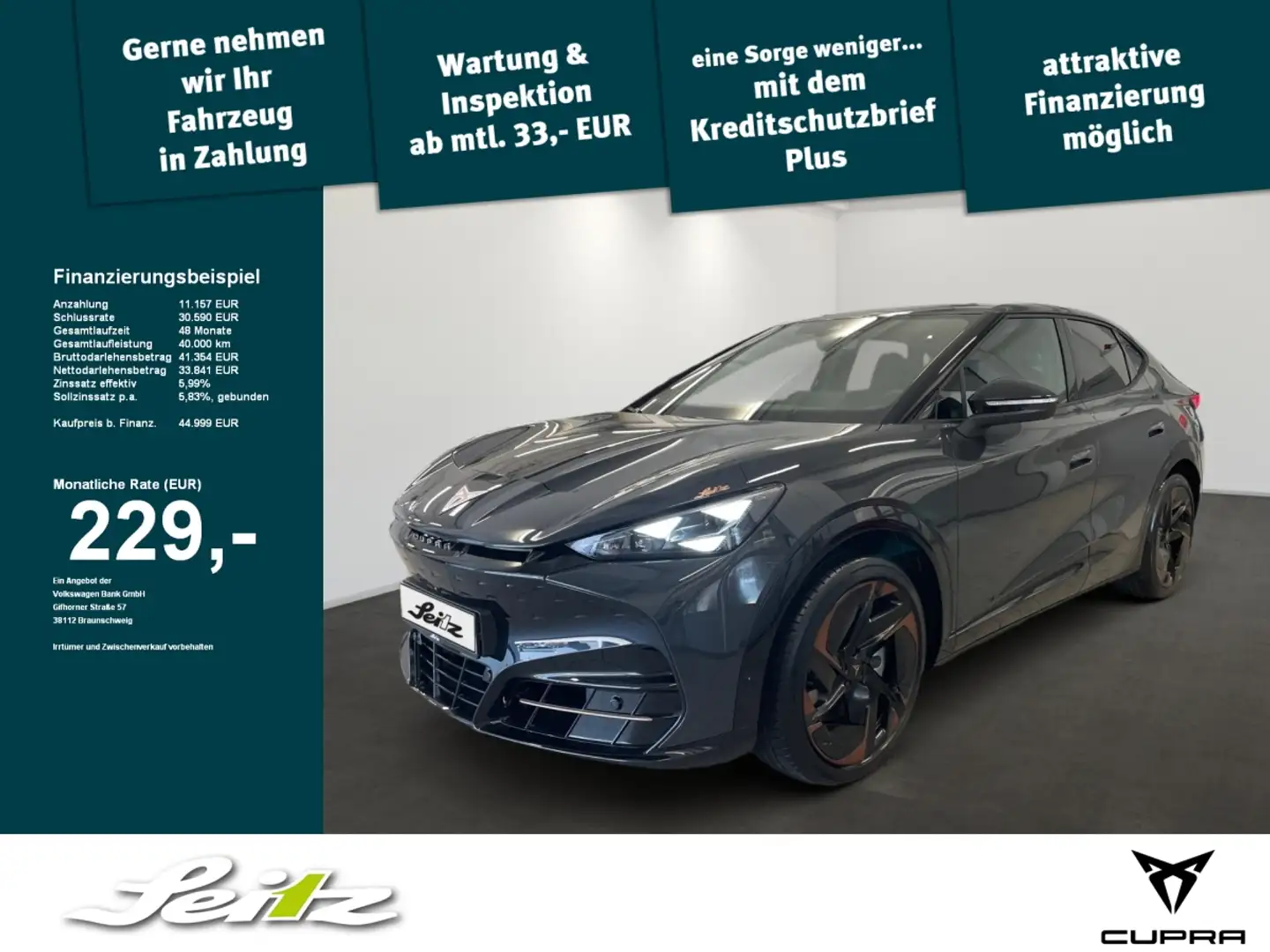 CUPRA Tavascan VZ 4 Drive 250 kW *PANO*HEAD-UP*NAVI*KAMERA* Grau - 1