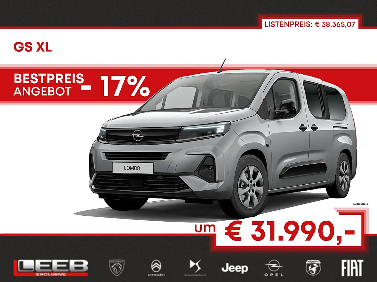 Opel Combo 1.5 Diesel XL GS Aut. inkl. Vorb. AHK, Winterpa... Grau - 1