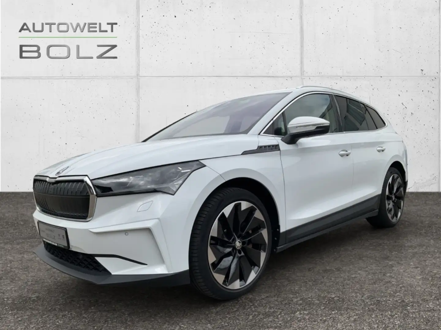Skoda Enyaq ecoSuite 80 HUD Panodach Navi Leder 360 Grad Digit Weiß - 1