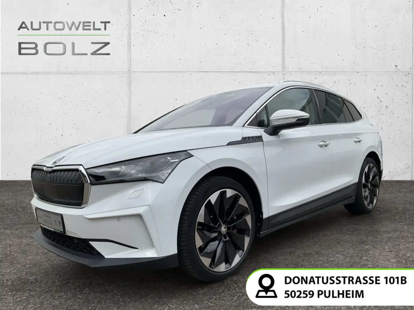 Skoda Enyaq iV ecoSuite 80 HUD Panodach Navi Leder 360 Weiß - 1