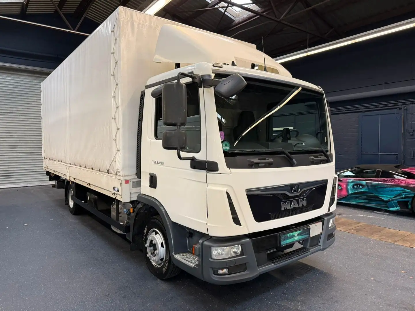 MAN TGL 8.190 PRITSCHE + PLANE LBW KLIMA 63TKM AHK Blanc - 1