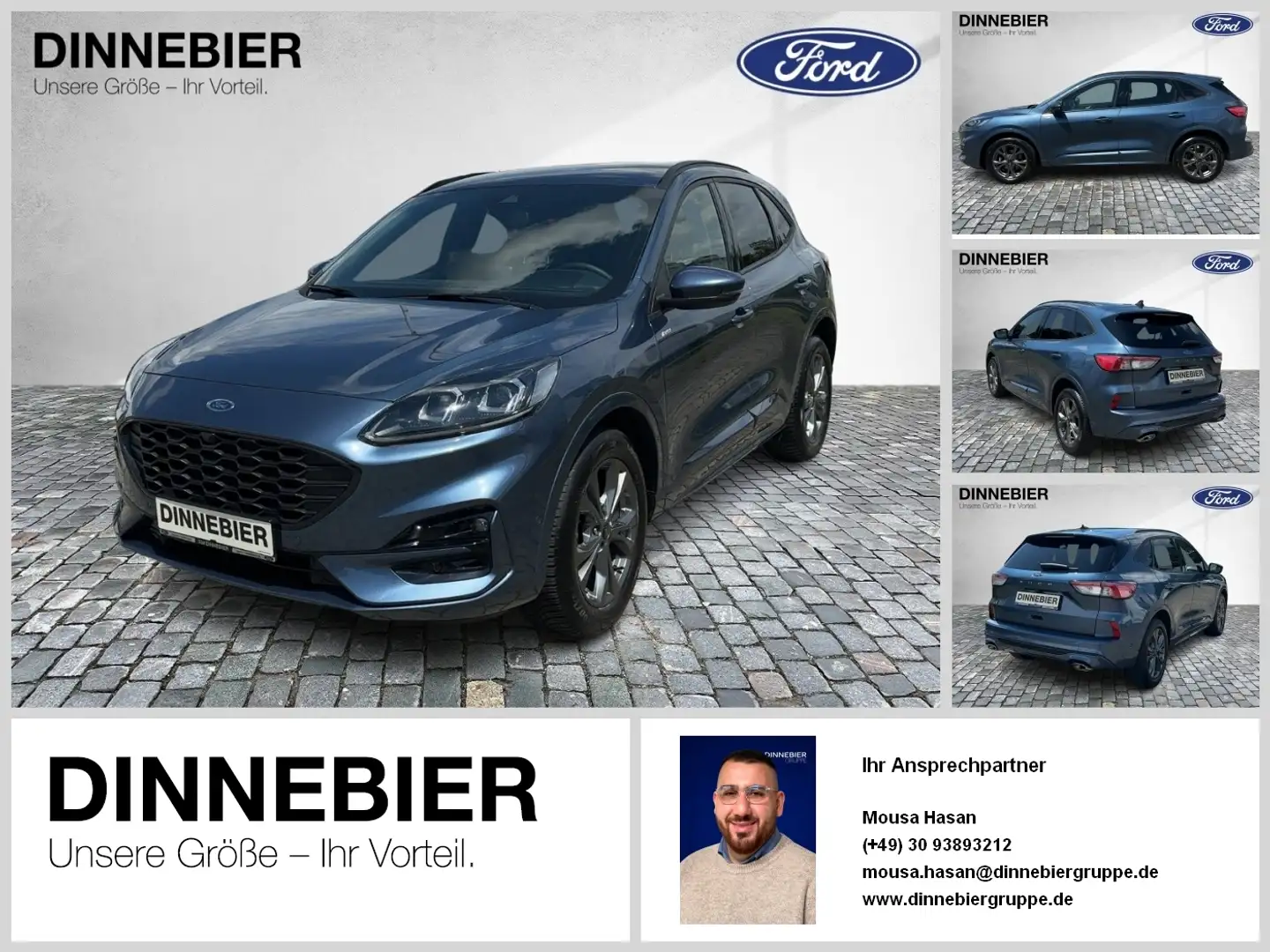 Ford Kuga ST-Line X LED+Navi+Kamera+Winterpaket Blau - 1