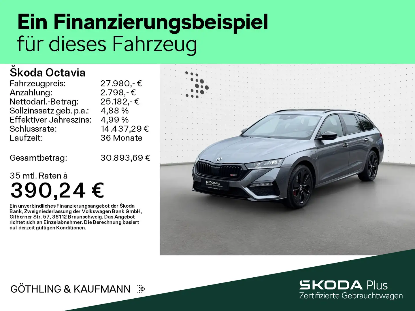 Skoda Octavia RS iV Combi 1.4TSI *KAM*Matrix-Beam*SHZ* Grau - 2