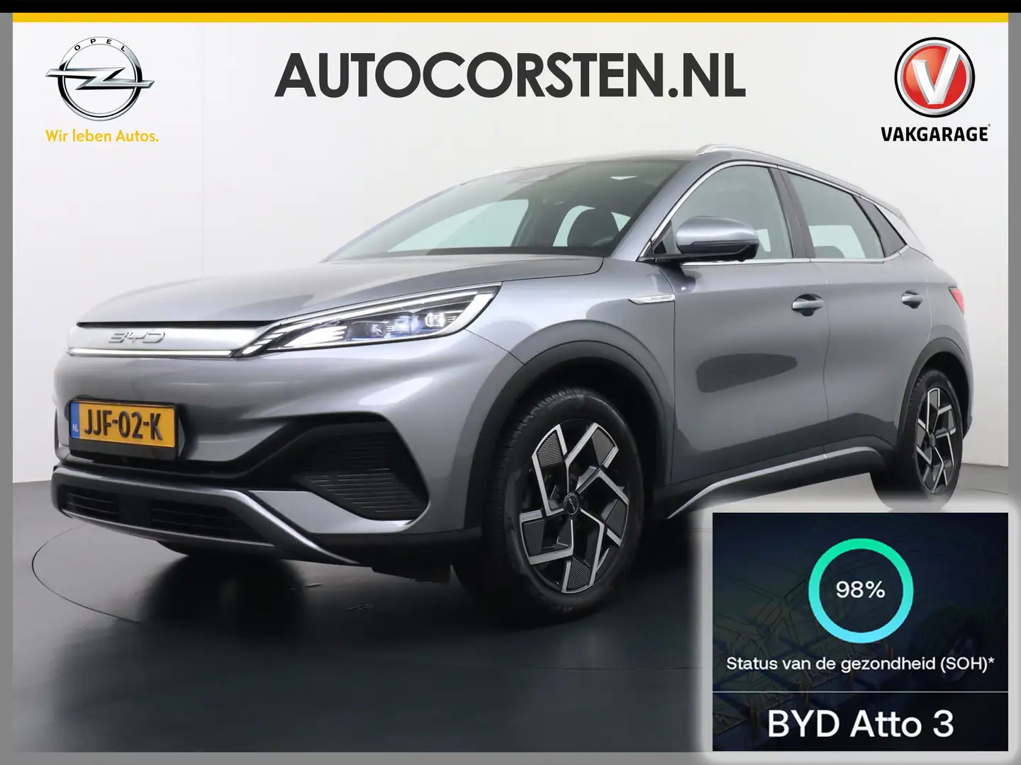 BYD Atto 3 60kWh Design SOH 98% Pano-dak Leer+Elektr.Verst. W Gris - 1