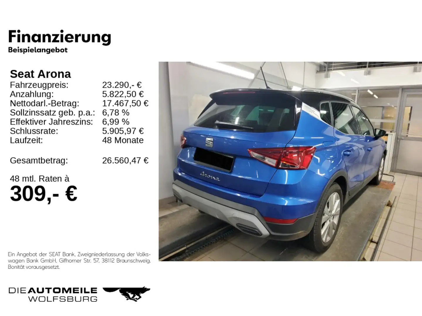 SEAT Arona 1.0 TSI DSG Xperience Rückfahrkam/AHK/Navi Blau - 2