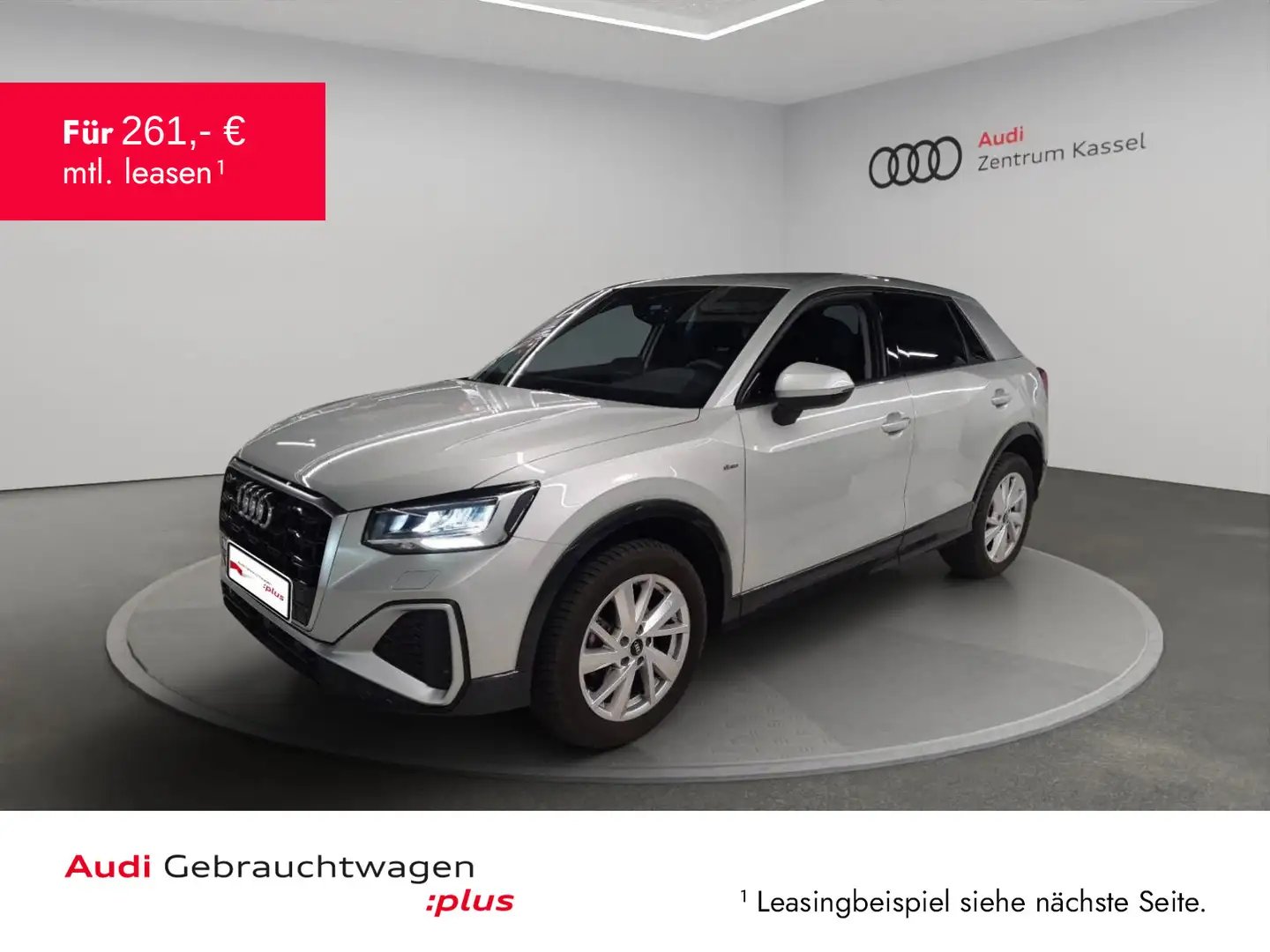 Audi Q2 30 TFSI S line LED PDC AHK CarPlay Silber - 1