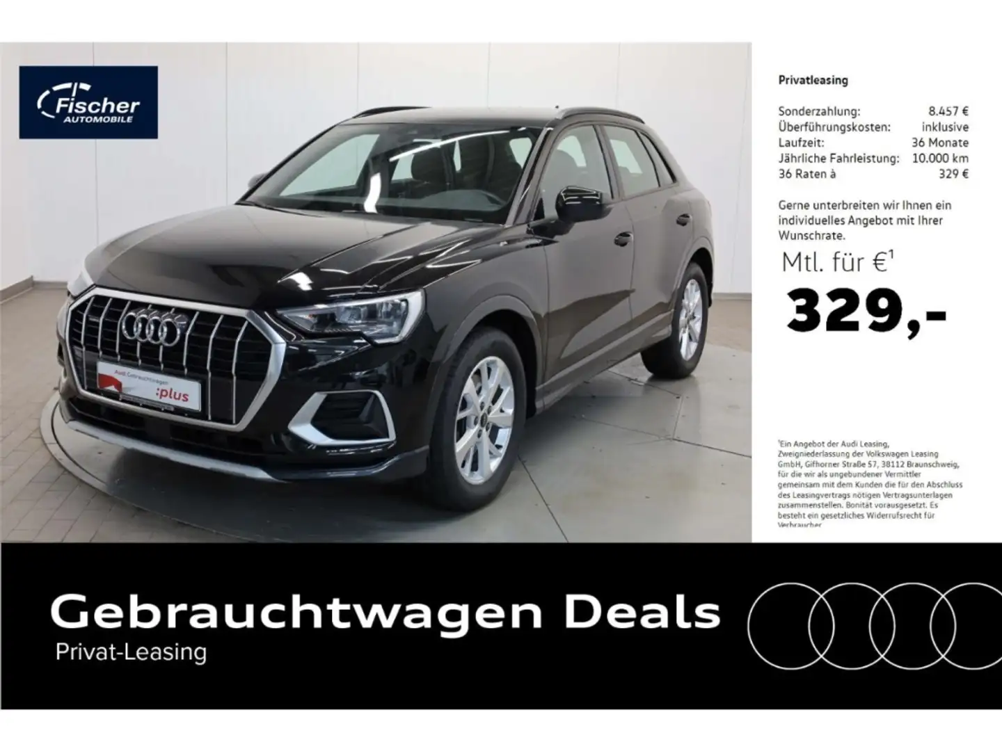 Audi Q3 40 TFSI qu. advanced S-Tronic AHK/NAV/Leder Schwarz - 1