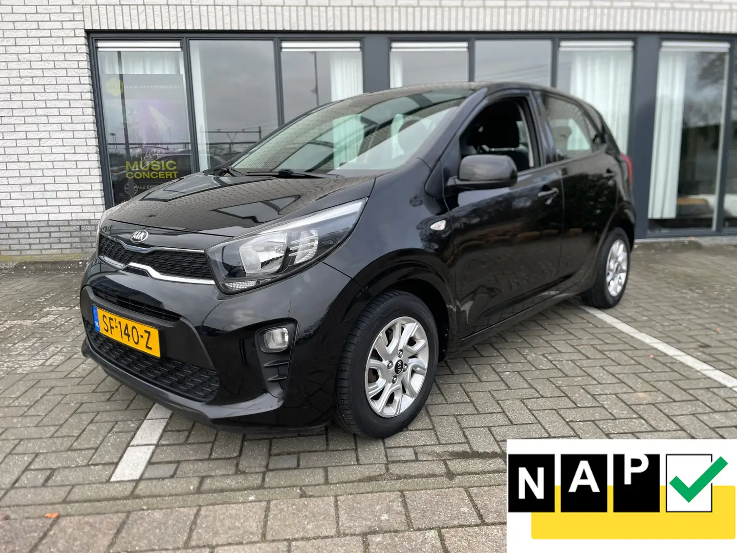 Kia Picanto 1.2 CVVT DynamicPlusLine Navi Cruis Lm Velgen Schwarz - 1