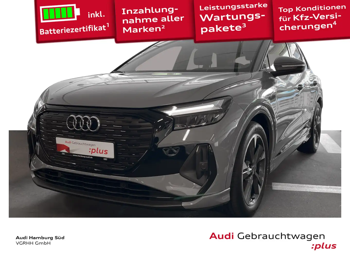 Audi Q4 e-tron Q4 40 e-tron S LINE/NAVI/PANO/ACC/OPTIKPAKET Gris - 1