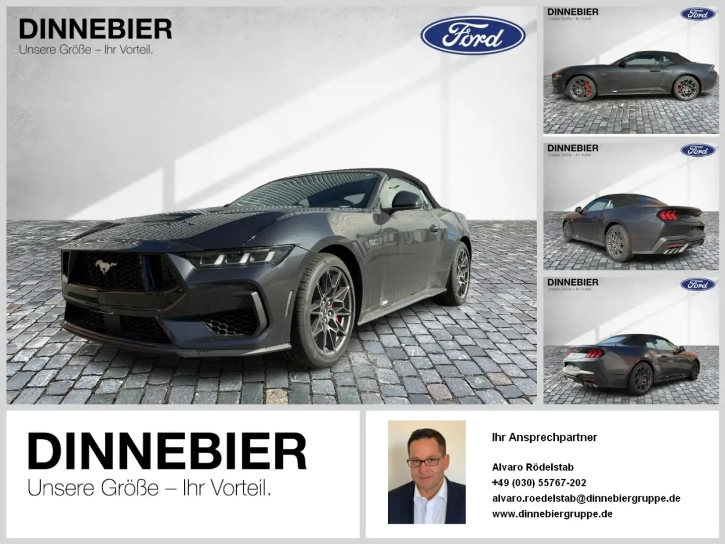 Ford Mustang GT CONVERTIBLE 5.0 LED+Kamera+Navi Grau - 1