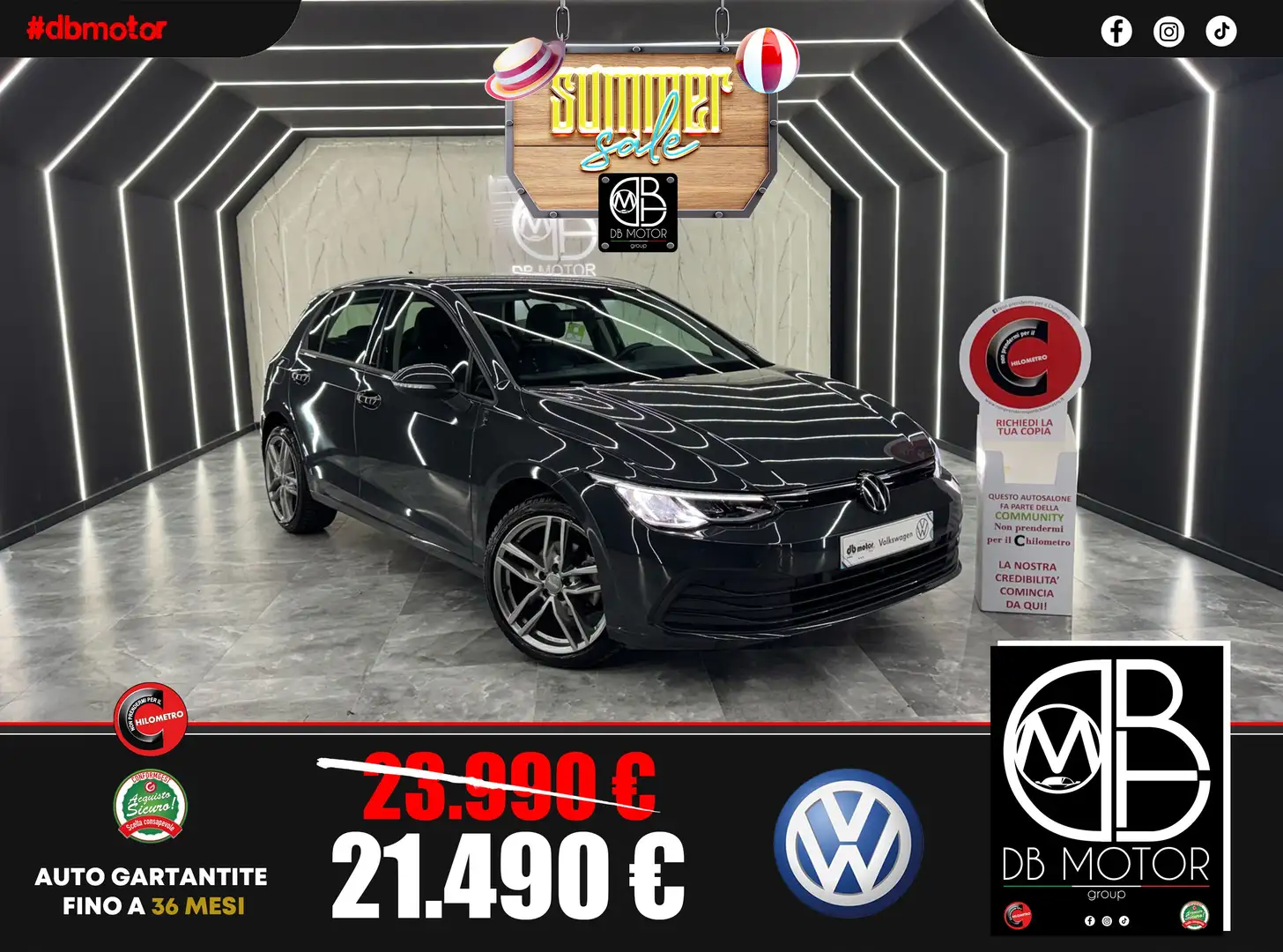 Volkswagen Golf Golf 2.0 tdi Life 115cv dsg Grijs - 1