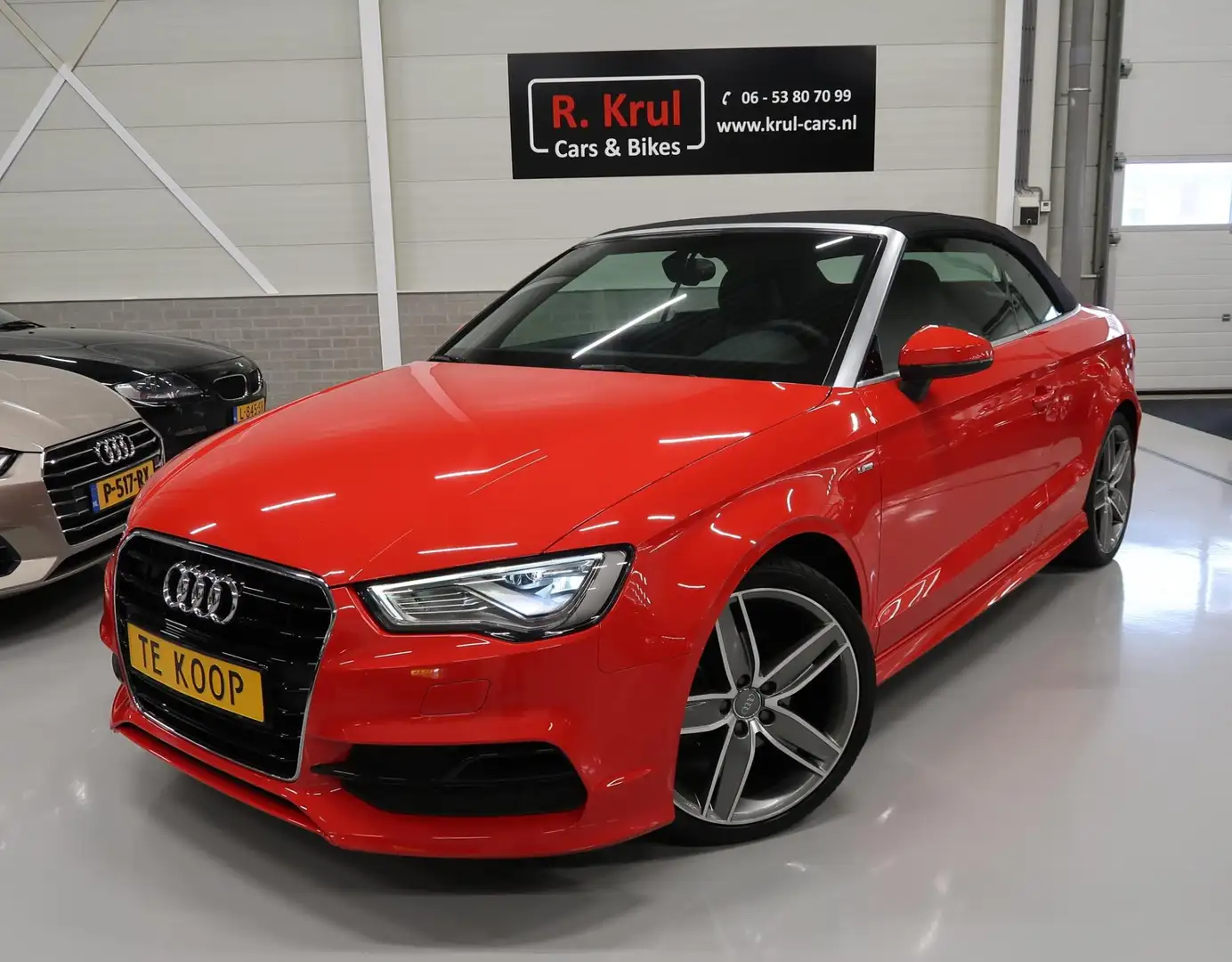 Audi A3 Cabriolet 1.4 TFSI Amb. Pro Line S 2x S-Line Airco Rood - 2