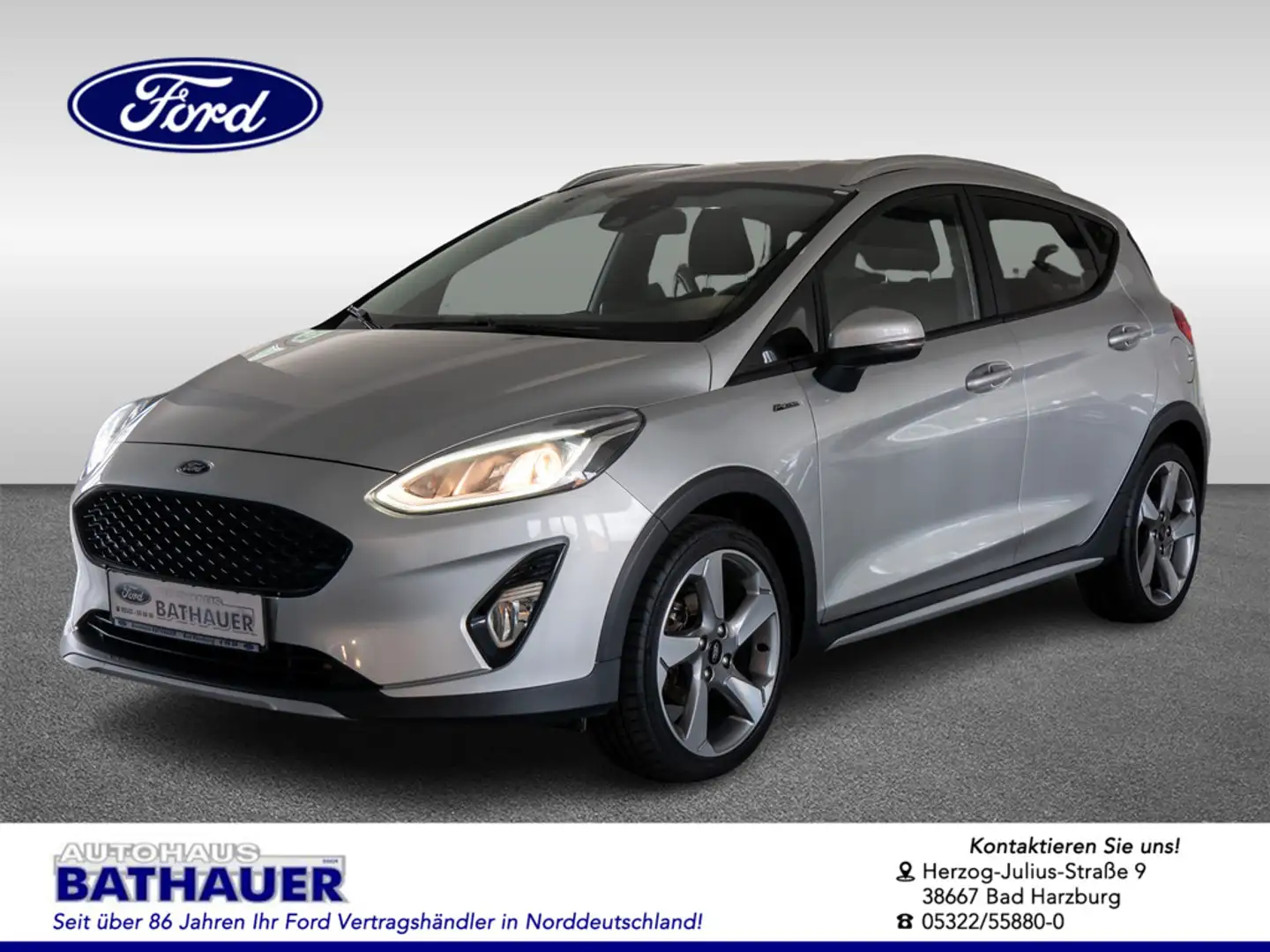 Ford Fiesta 1.0 Active KURVENLICHT SYNC PDC SHZ Argent - 1