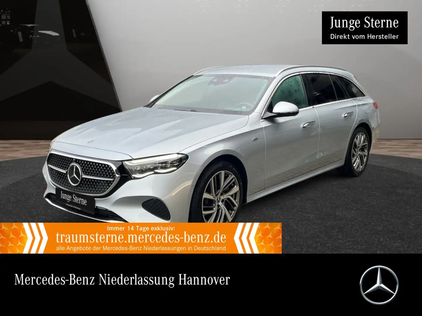 Mercedes-Benz E 300 e T Hybrid Avantgarde Fahrass 360° Airmat 9G Silber - 1